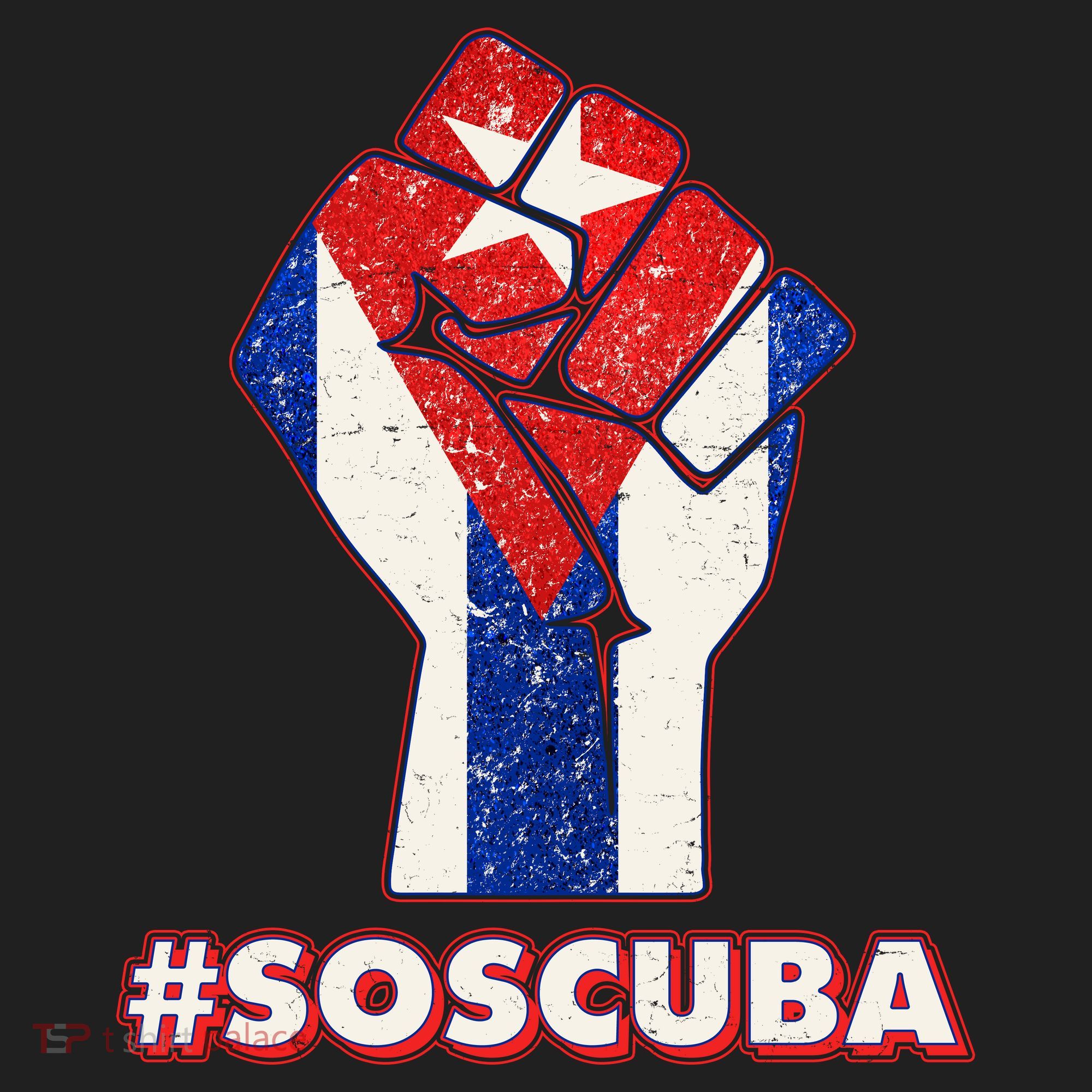 SOS Cuba Protest Fist Flag #SOSCUBA Tumbler