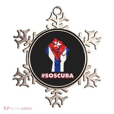 SOS Cuba Protest Fist Flag #SOSCUBA Ornament