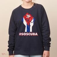 SOS Cuba Protest Fist Flag #SOSCUBA Women's Sweatshirt thumb 0