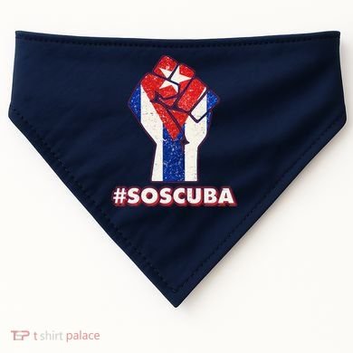 SOS Cuba Protest Fist Flag #SOSCUBA USA-Made Doggie Bandana
