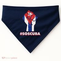 SOS Cuba Protest Fist Flag #SOSCUBA USA-Made Doggie Bandana thumb 0