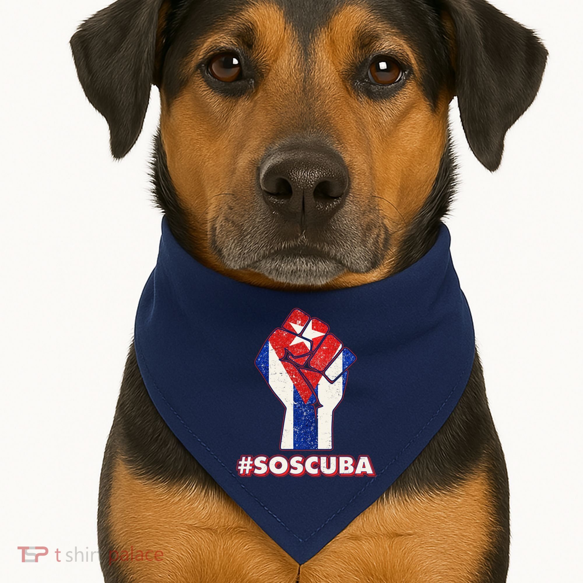 SOS Cuba Protest Fist Flag #SOSCUBA USA-Made Doggie Bandana