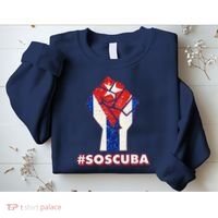 SOS Cuba Protest Fist Flag #SOSCUBA Sweatshirt thumb 2
