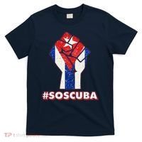 SOS Cuba Protest Fist Flag #SOSCUBA T-Shirt thumb 0