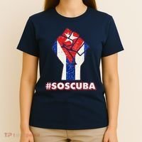 SOS Cuba Protest Fist Flag #SOSCUBA T-Shirt thumb 4