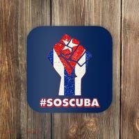SOS Cuba Protest Fist Flag #SOSCUBA Coaster thumb 0