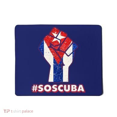 SOS Cuba Protest Fist Flag #SOSCUBA Mousepad