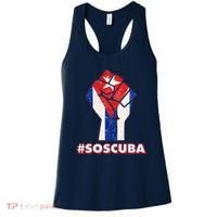 SOS Cuba Protest Fist Flag #SOSCUBA Women's Tank Top thumb 0