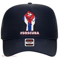SOS Cuba Protest Fist Flag #SOSCUBA Hat thumb 0