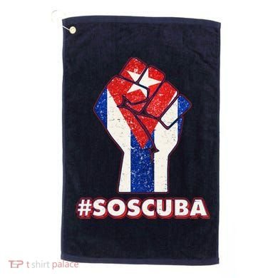 SOS Cuba Protest Fist Flag #SOSCUBA Golf Towel