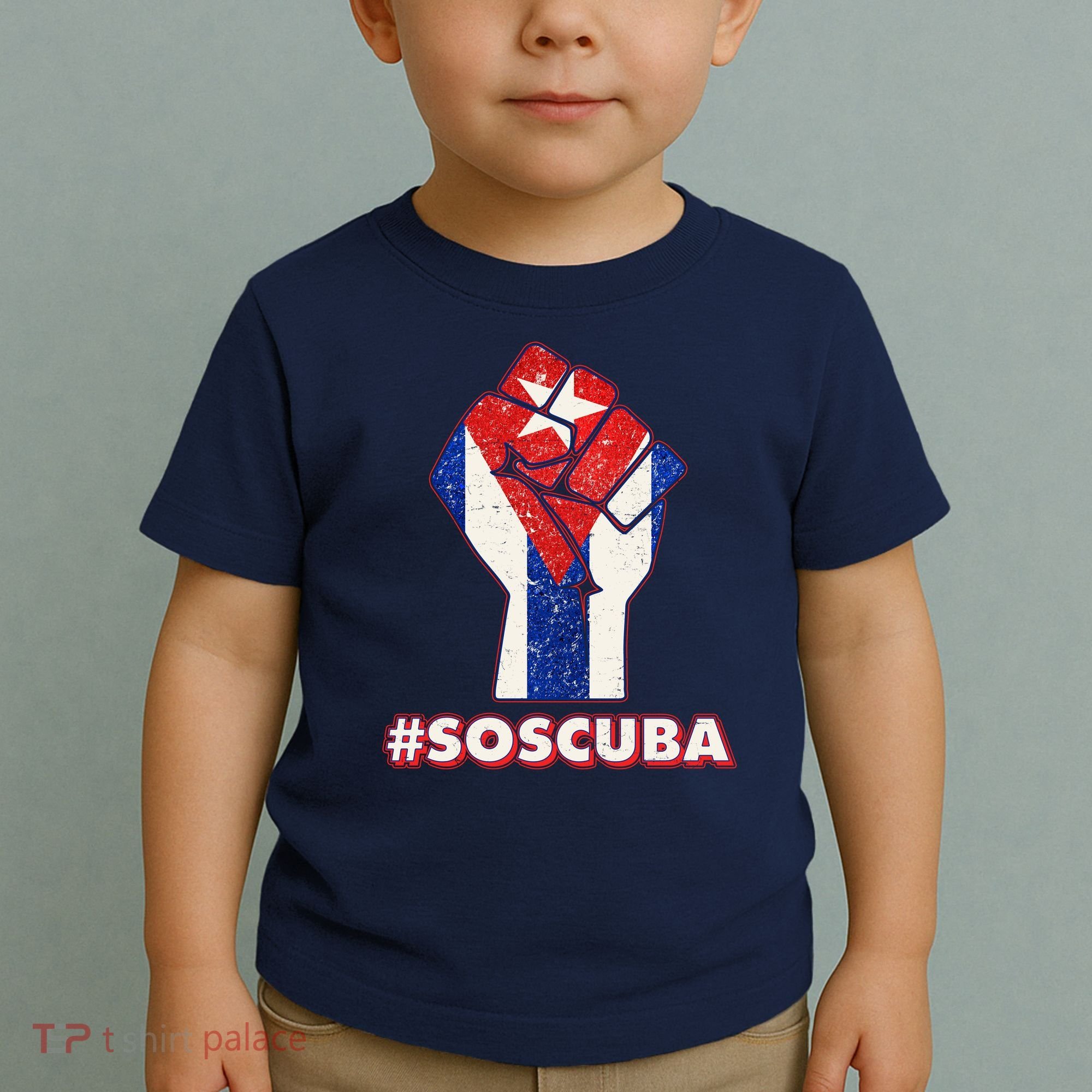 SOS Cuba Protest Fist Flag #SOSCUBA Toddler T-Shirt