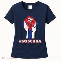 SOS Cuba Protest Fist Flag #SOSCUBA Women's T-Shirt thumb 0