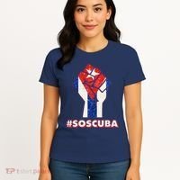 SOS Cuba Protest Fist Flag #SOSCUBA Women's T-Shirt thumb 4