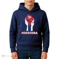 SOS Cuba Protest Fist Flag #SOSCUBA Kids Hoodie thumb 4