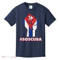 SOS Cuba Protest Fist Flag #SOSCUBA Kids T-Shirt thumb 0