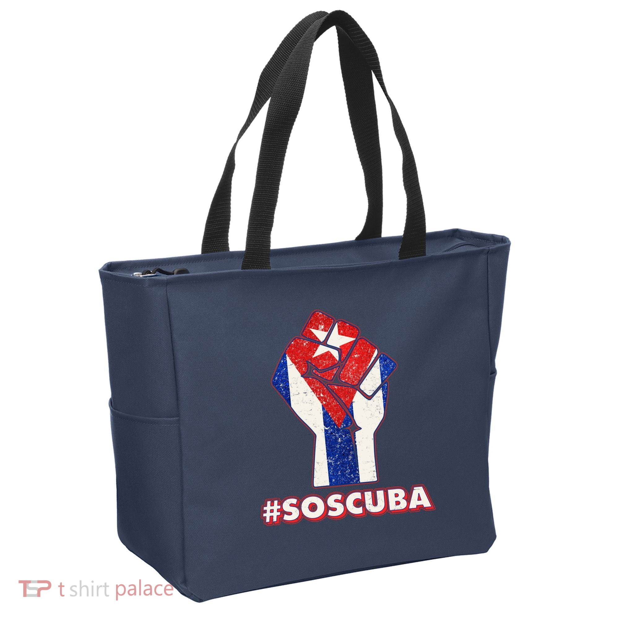 SOS Cuba Protest Fist Flag #SOSCUBA Tote Bag