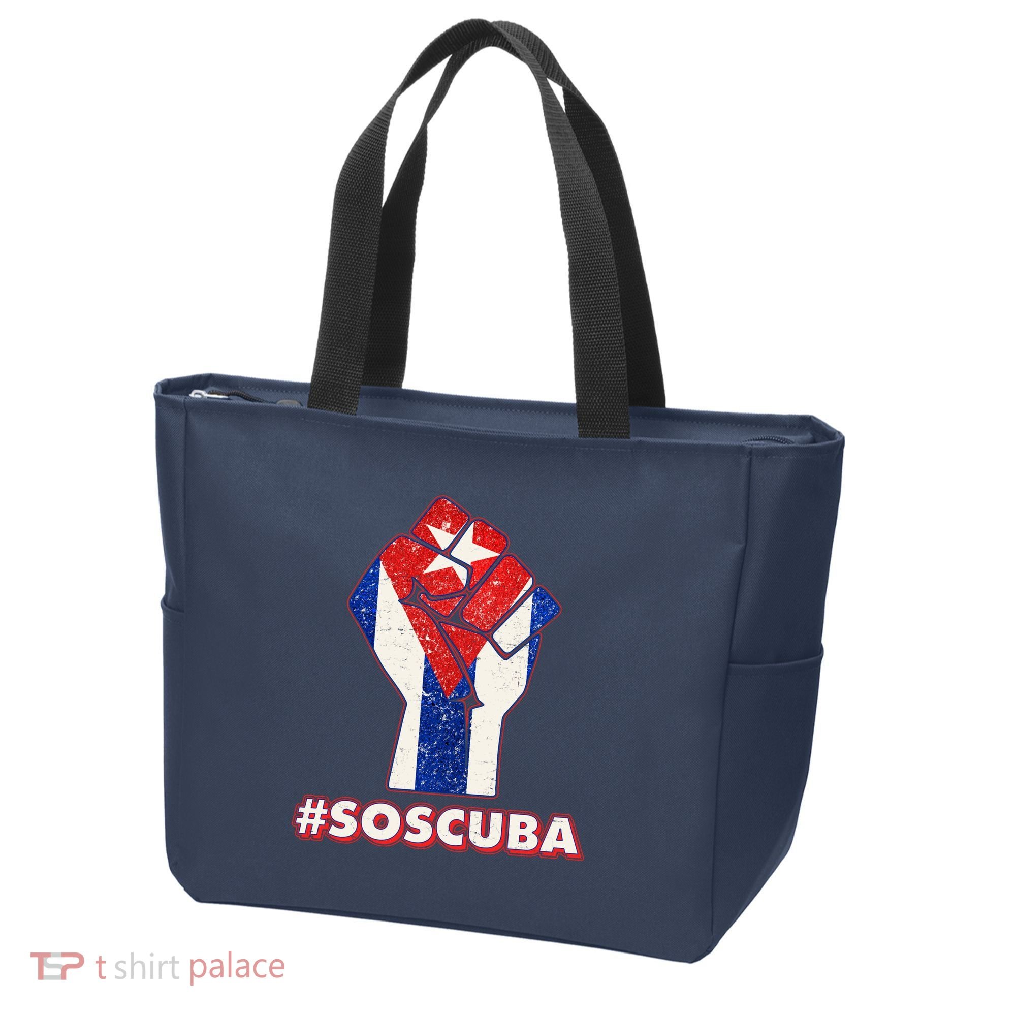 SOS Cuba Protest Fist Flag #SOSCUBA Tote Bag