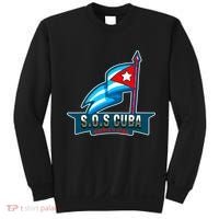 SOS Cuba Viva Cuba Libre Cubanos Bandera Cubana Sweatshirt thumb 0