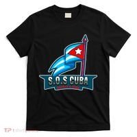 SOS Cuba Viva Cuba Libre Cubanos Bandera Cubana T-Shirt thumb 0