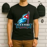 SOS Cuba Viva Cuba Libre Cubanos Bandera Cubana T-Shirt thumb 6