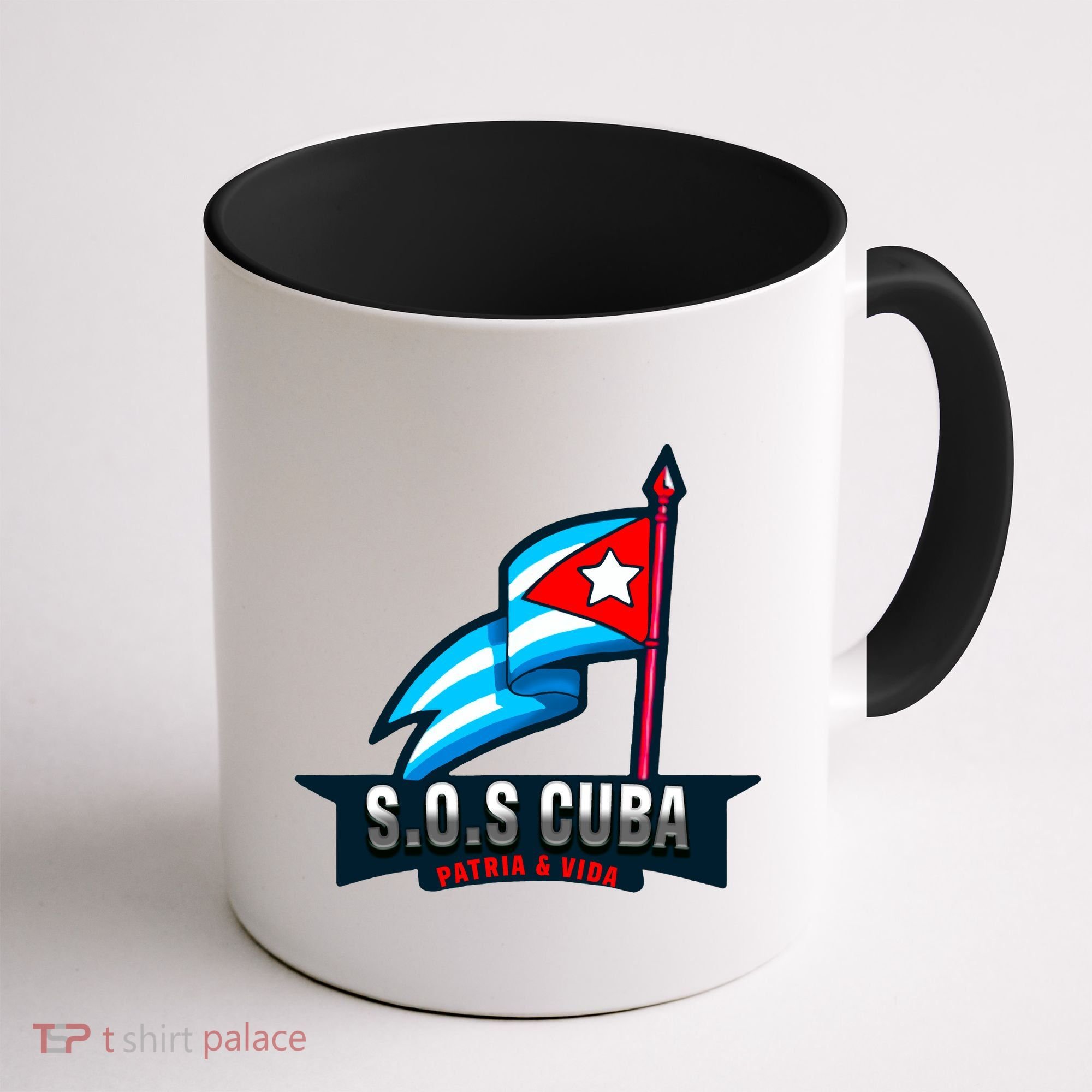 SOS Cuba Viva Cuba Libre Cubanos Bandera Cubana Coffee Mug