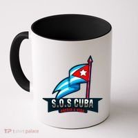 SOS Cuba Viva Cuba Libre Cubanos Bandera Cubana Coffee Mug thumb 0