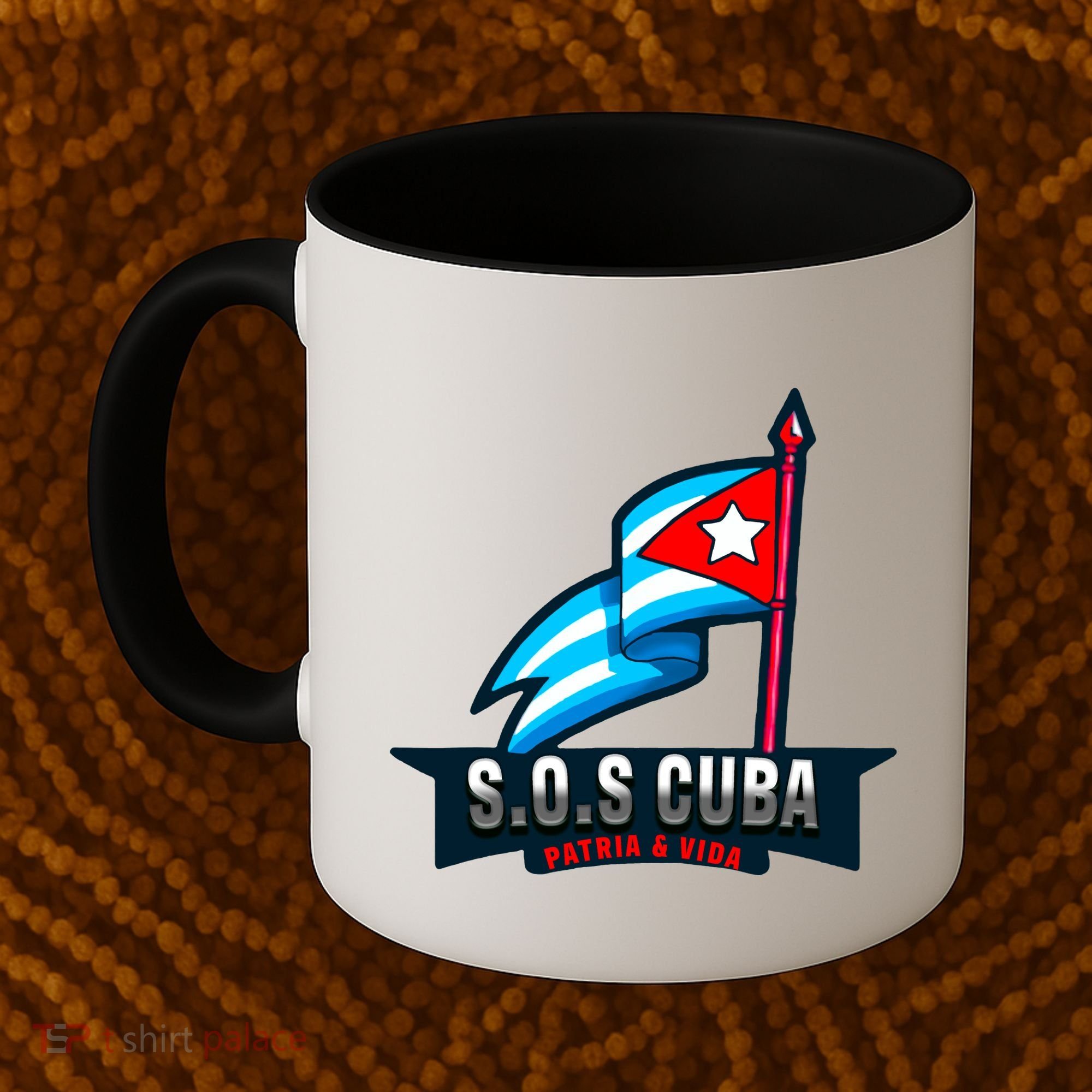 SOS Cuba Viva Cuba Libre Cubanos Bandera Cubana Coffee Mug