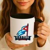 SOS Cuba Viva Cuba Libre Cubanos Bandera Cubana Coffee Mug thumb 3
