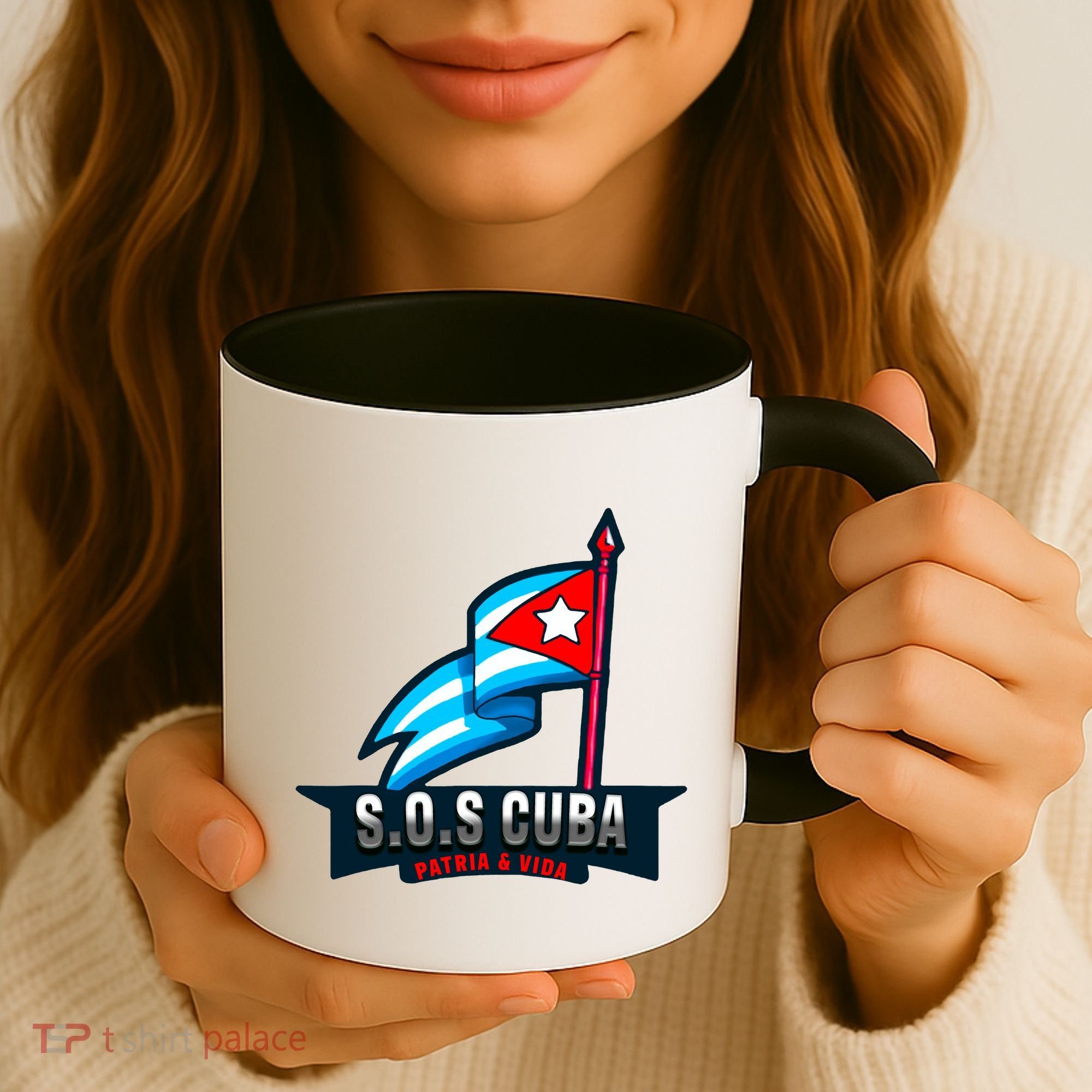 SOS Cuba Viva Cuba Libre Cubanos Bandera Cubana Coffee Mug