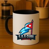 SOS Cuba Viva Cuba Libre Cubanos Bandera Cubana Coffee Mug thumb 4