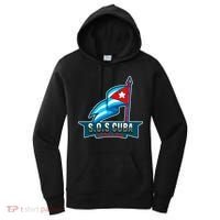 SOS Cuba Viva Cuba Libre Cubanos Bandera Cubana Women's Hoodie thumb 0