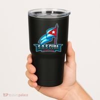 SOS Cuba Viva Cuba Libre Cubanos Bandera Cubana Tumbler thumb 2