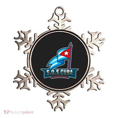 SOS Cuba Viva Cuba Libre Cubanos Bandera Cubana Ornament