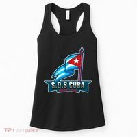 SOS Cuba Viva Cuba Libre Cubanos Bandera Cubana Women's Tank Top thumb 0