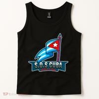 SOS Cuba Viva Cuba Libre Cubanos Bandera Cubana Tank Top thumb 2