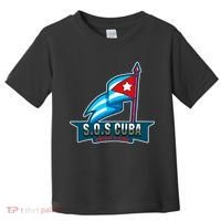 SOS Cuba Viva Cuba Libre Cubanos Bandera Cubana Toddler T-Shirt thumb 0