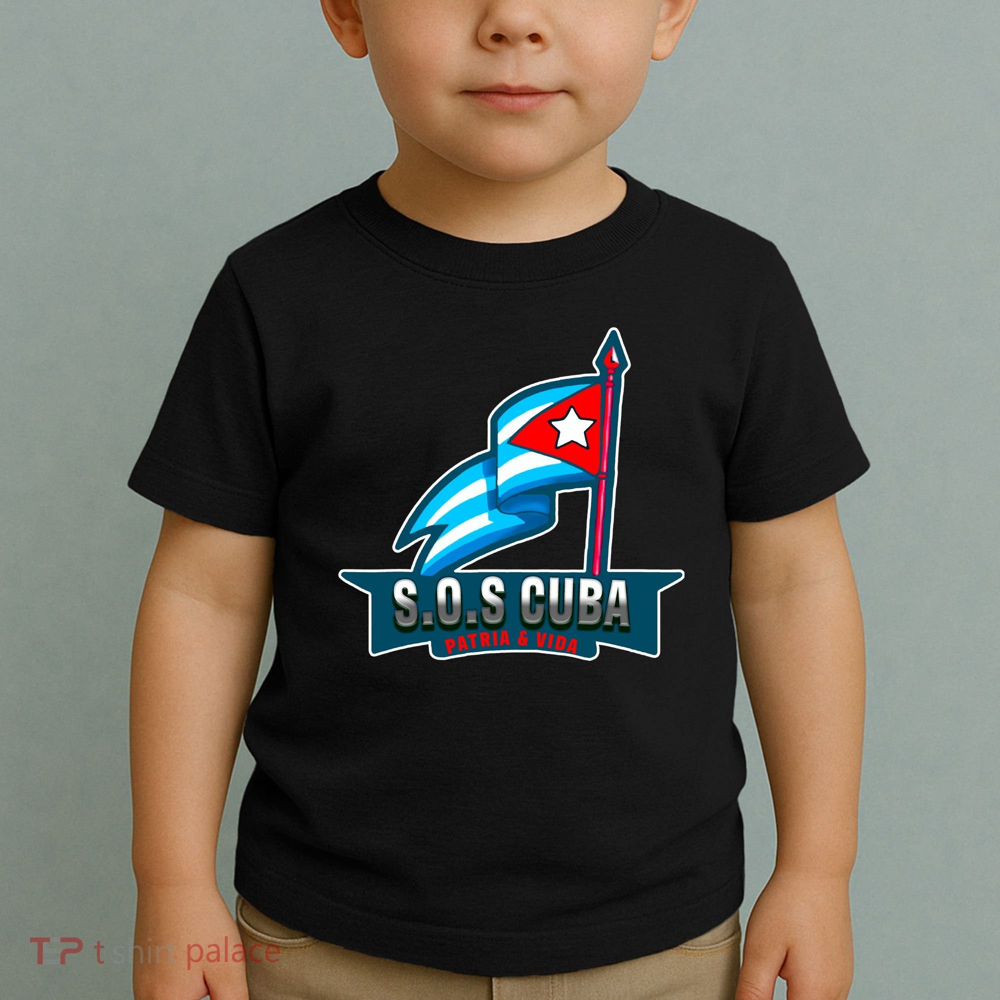 SOS Cuba Viva Cuba Libre Cubanos Bandera Cubana Toddler T-Shirt