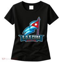 SOS Cuba Viva Cuba Libre Cubanos Bandera Cubana Women's T-Shirt thumb 0