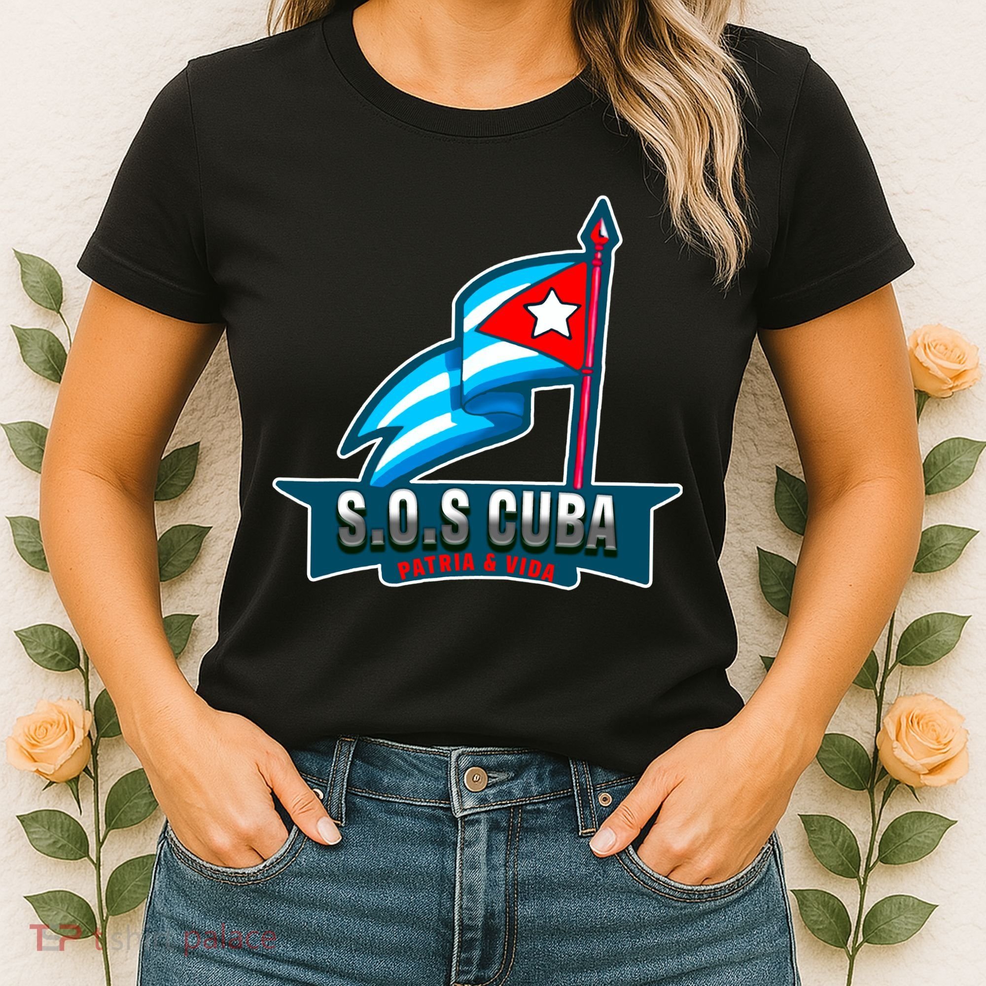 SOS Cuba Viva Cuba Libre Cubanos Bandera Cubana Women's T-Shirt