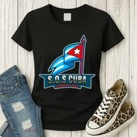 SOS Cuba Viva Cuba Libre Cubanos Bandera Cubana Women's T-Shirt thumb 3