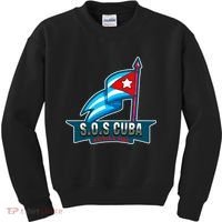 SOS Cuba Viva Cuba Libre Cubanos Bandera Cubana Kids Sweatshirt thumb 0