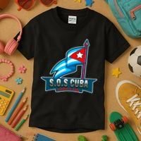 SOS Cuba Viva Cuba Libre Cubanos Bandera Cubana Kids T-Shirt thumb 3