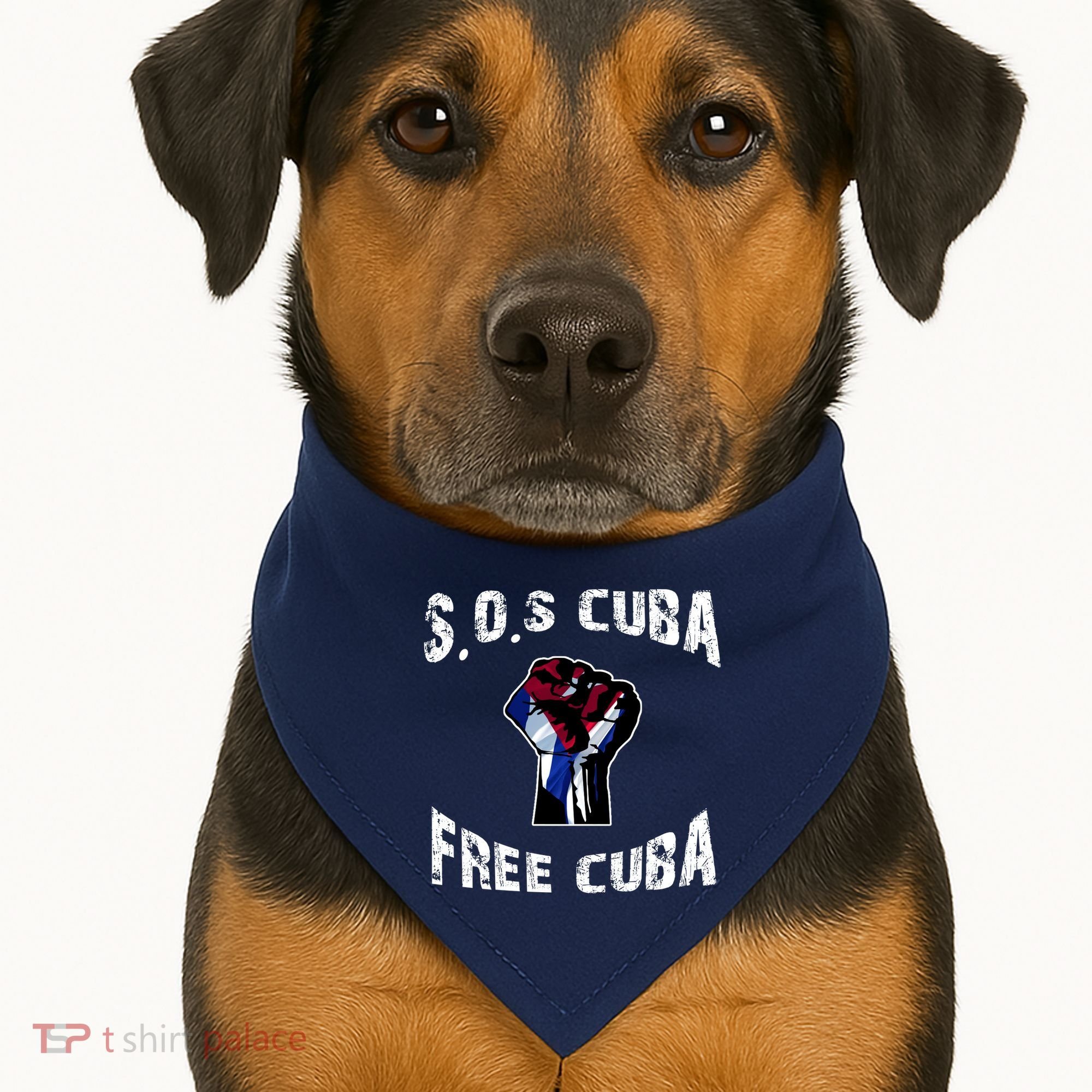 SOS Free Cuba USA-Made Doggie Bandana