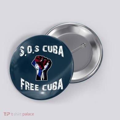 SOS Free Cuba Button