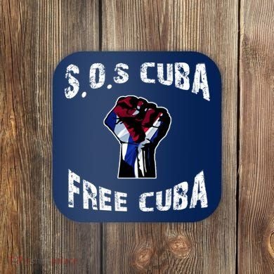 SOS Free Cuba Coaster