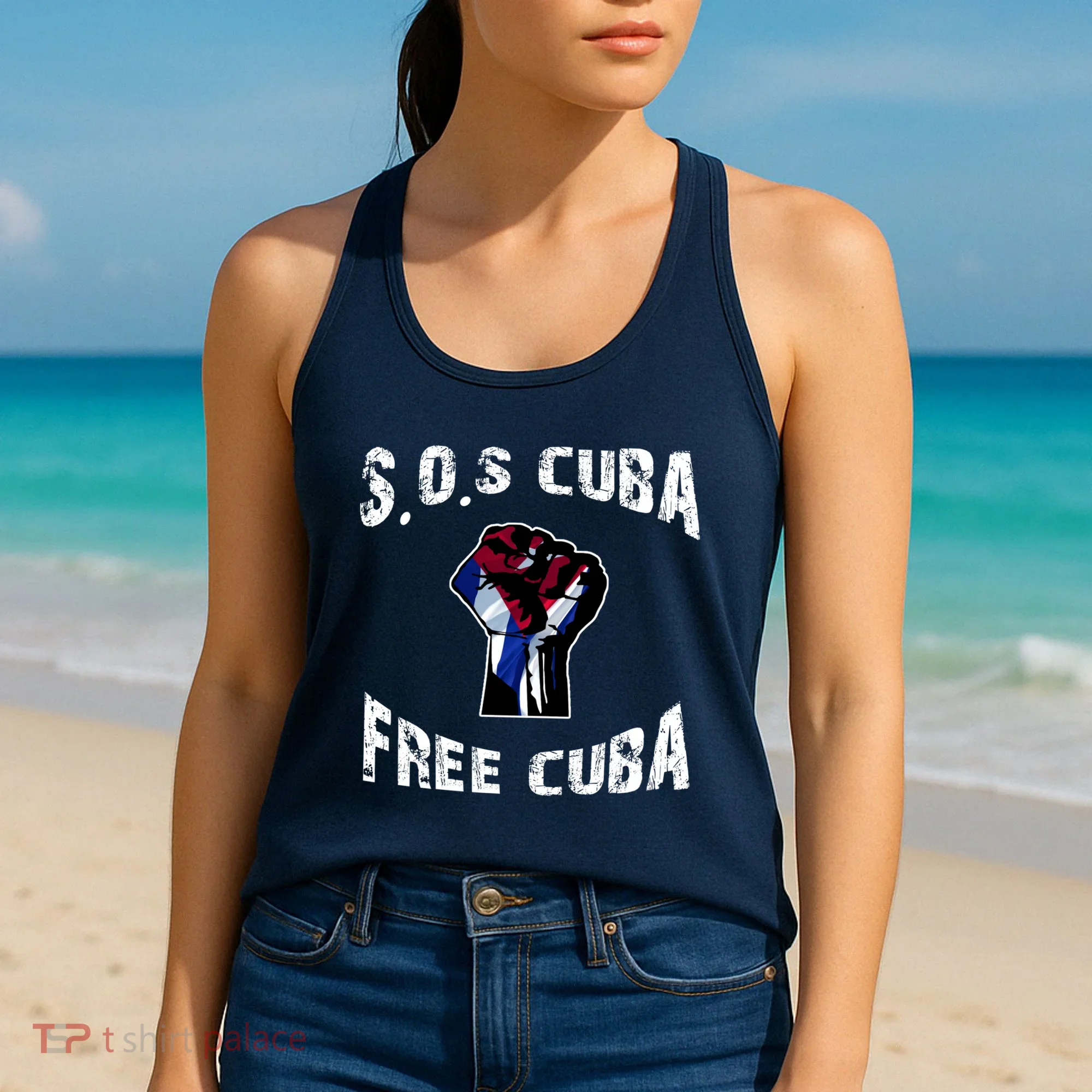 SOS Free Cuba Women's Tank Top