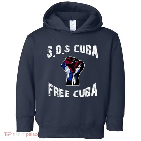 SOS Free Cuba Toddler Hoodie in the selected color