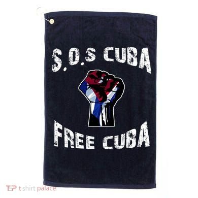 SOS Free Cuba Golf Towel