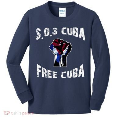 SOS Free Cuba Kids Long Sleeve Shirt