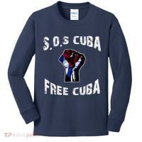 SOS Free Cuba Kids Long Sleeve Shirt thumb 0